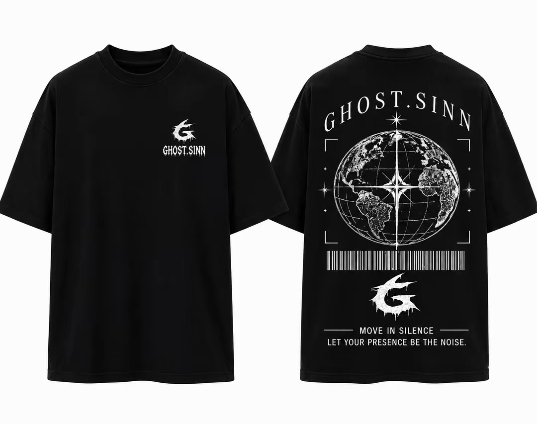 GHOST.SINN Globe Tee Black