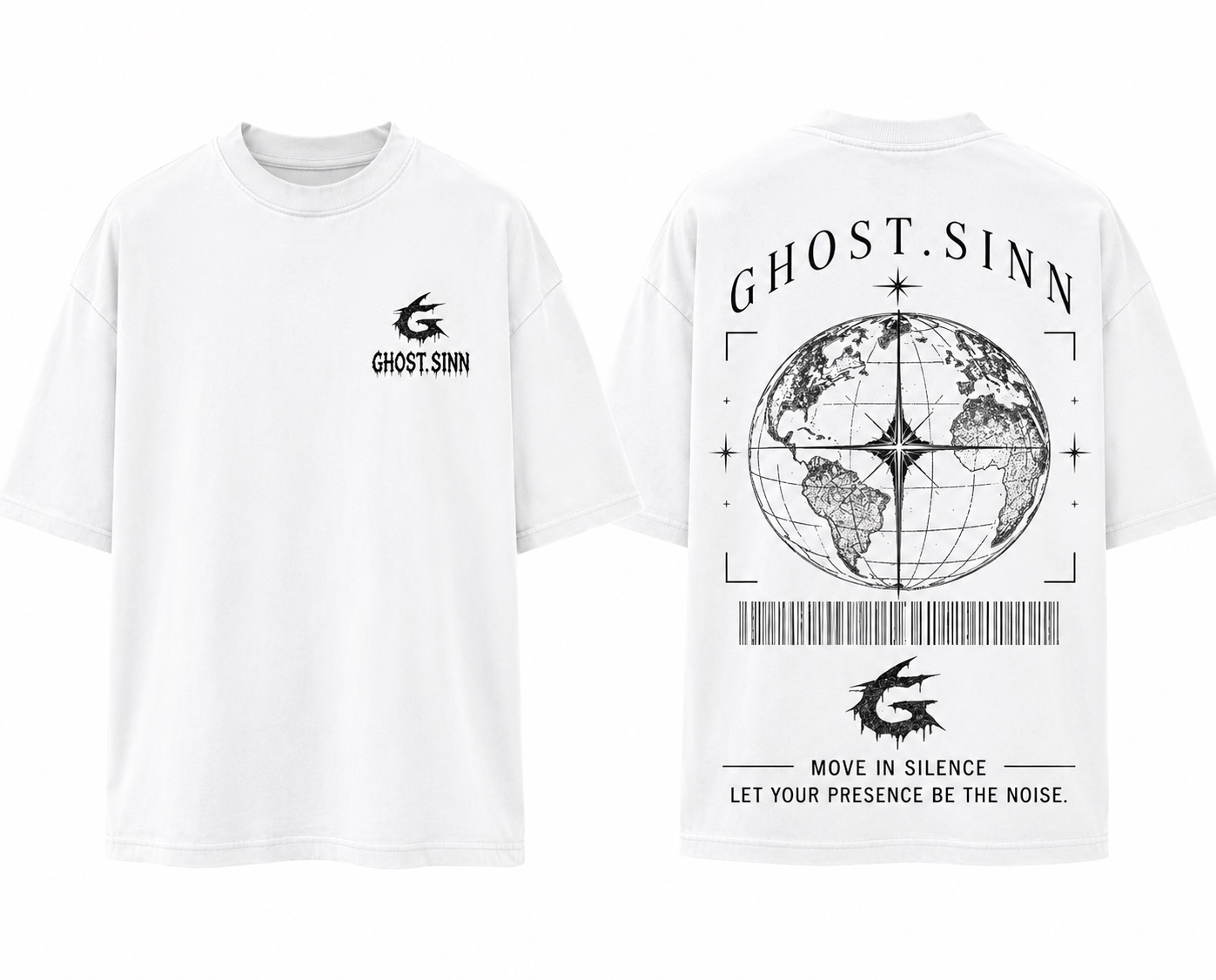 GHOST.SINN Globe Tee White
